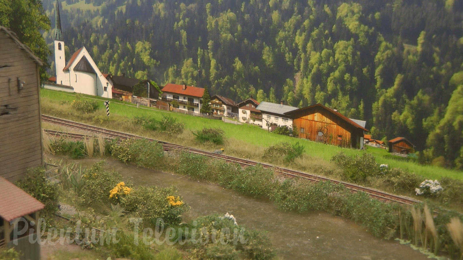 The Magic of Backdrops for Model Railroad Layouts and Backscenes for Model Railways: Narrow-gauge Railway in Salzburg in Austria