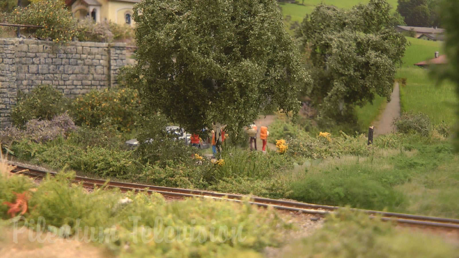 The Magic of Backdrops for Model Railroad Layouts and Backscenes for Model Railways: Narrow-gauge Railway in Salzburg in Austria