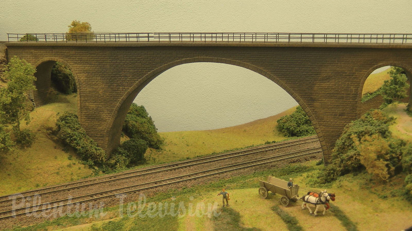 Model Trains on a branch line in a German Village - Rail Modeling in HO scale