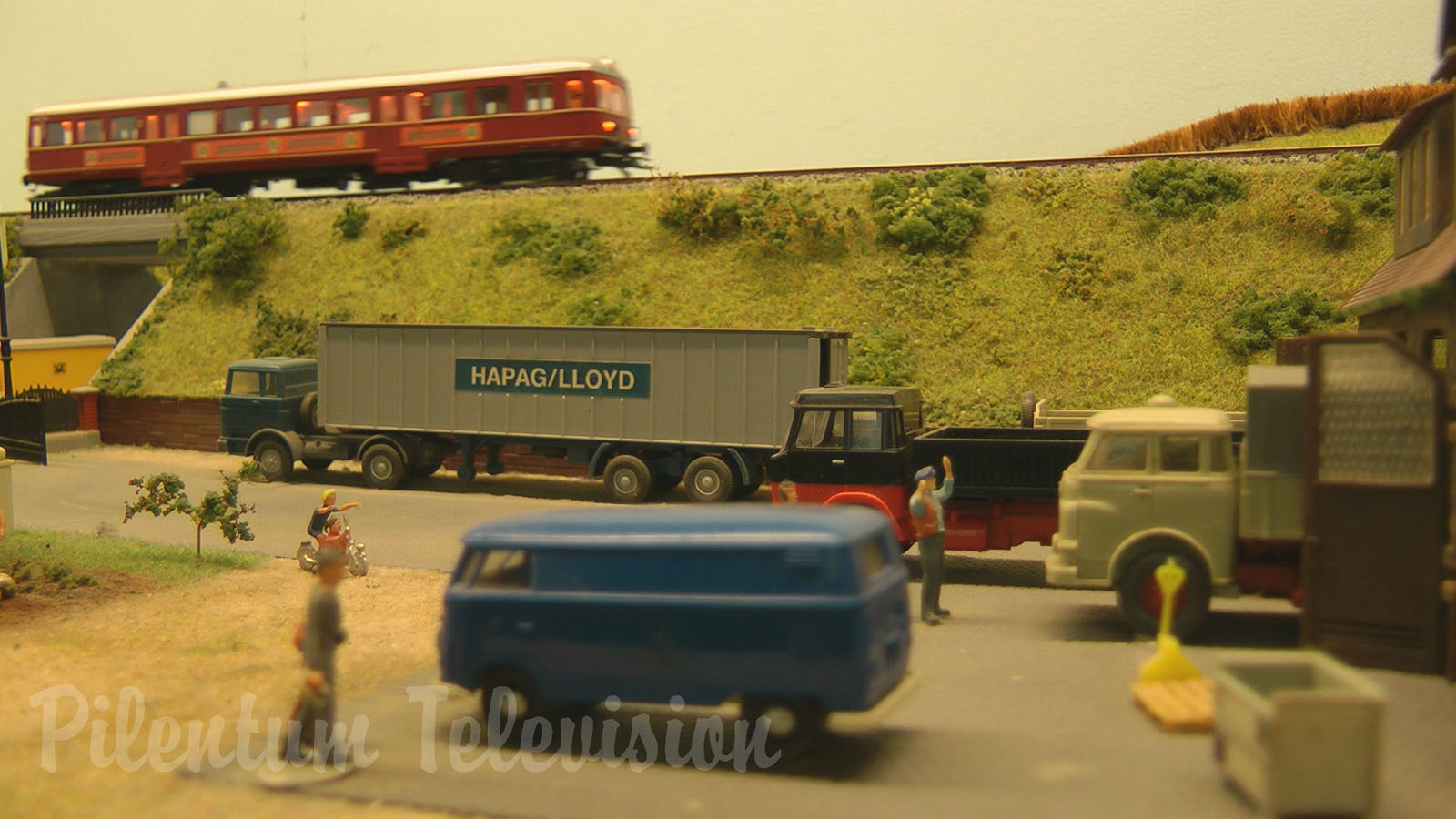 Model Trains on a branch line in a German Village - Rail Modeling in HO scale