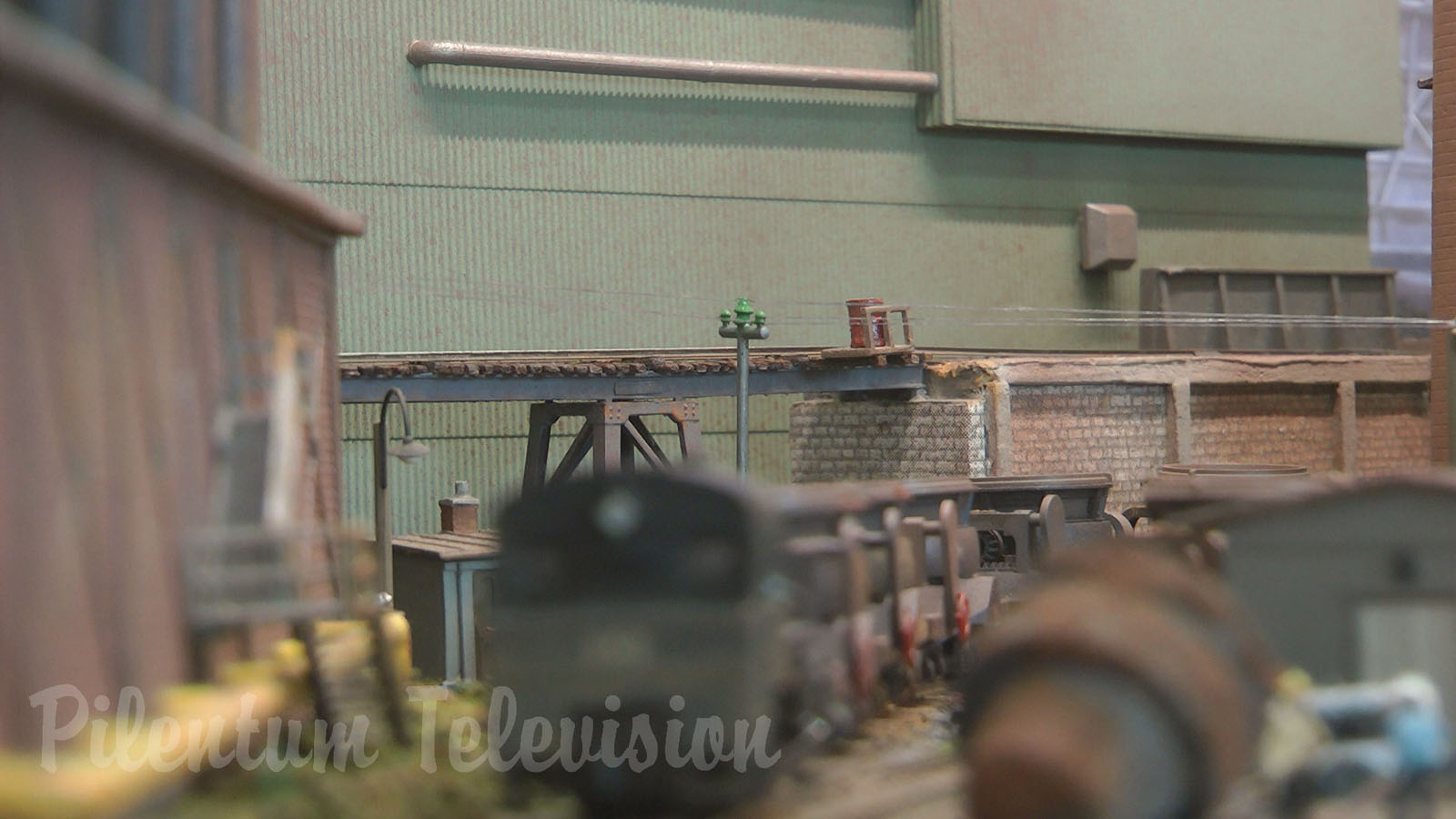 N Scale Steel Mill or Steelworks Scale Model including Rail Traffic and Industrial Trains