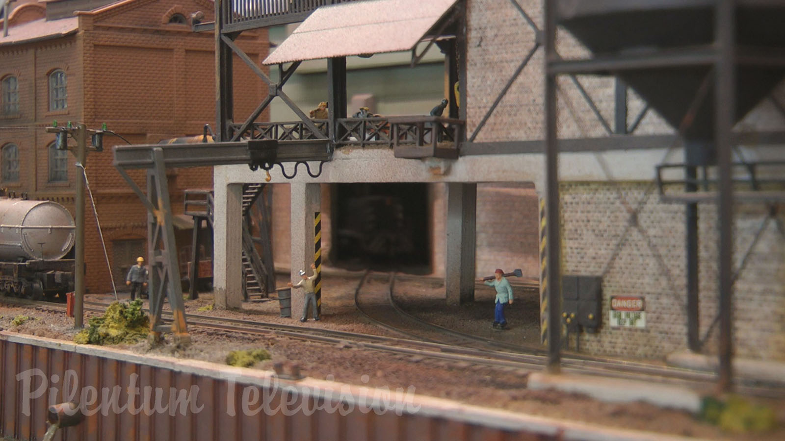 N Scale Steel Mill or Steelworks Scale Model including Rail Traffic and Industrial Trains