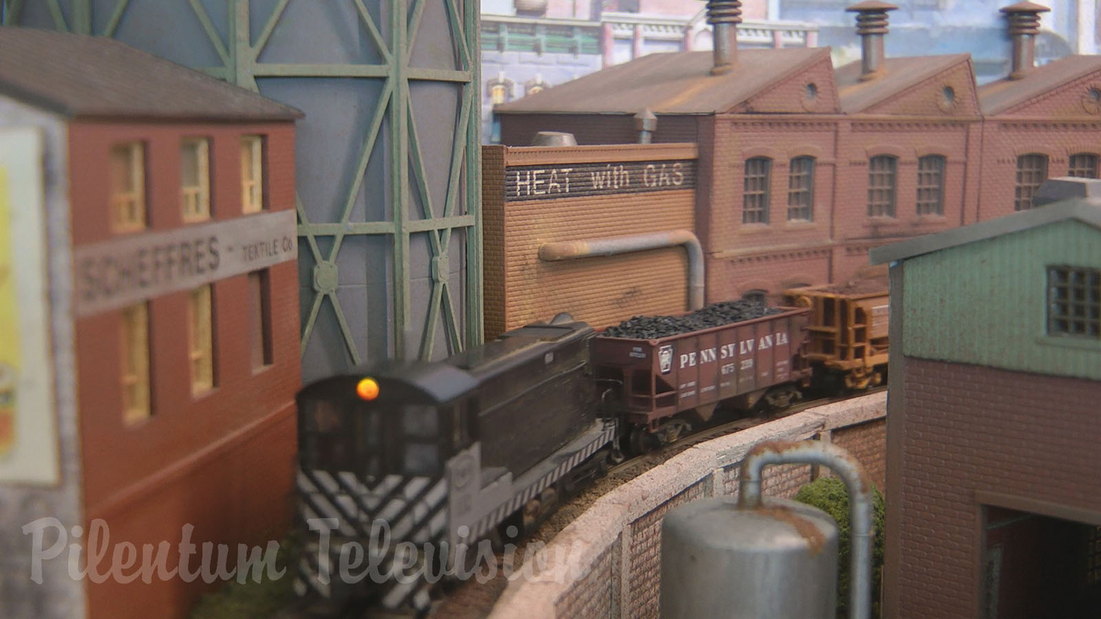 N Scale Steel Mill or Steelworks Scale Model including Rail Traffic and Industrial Trains