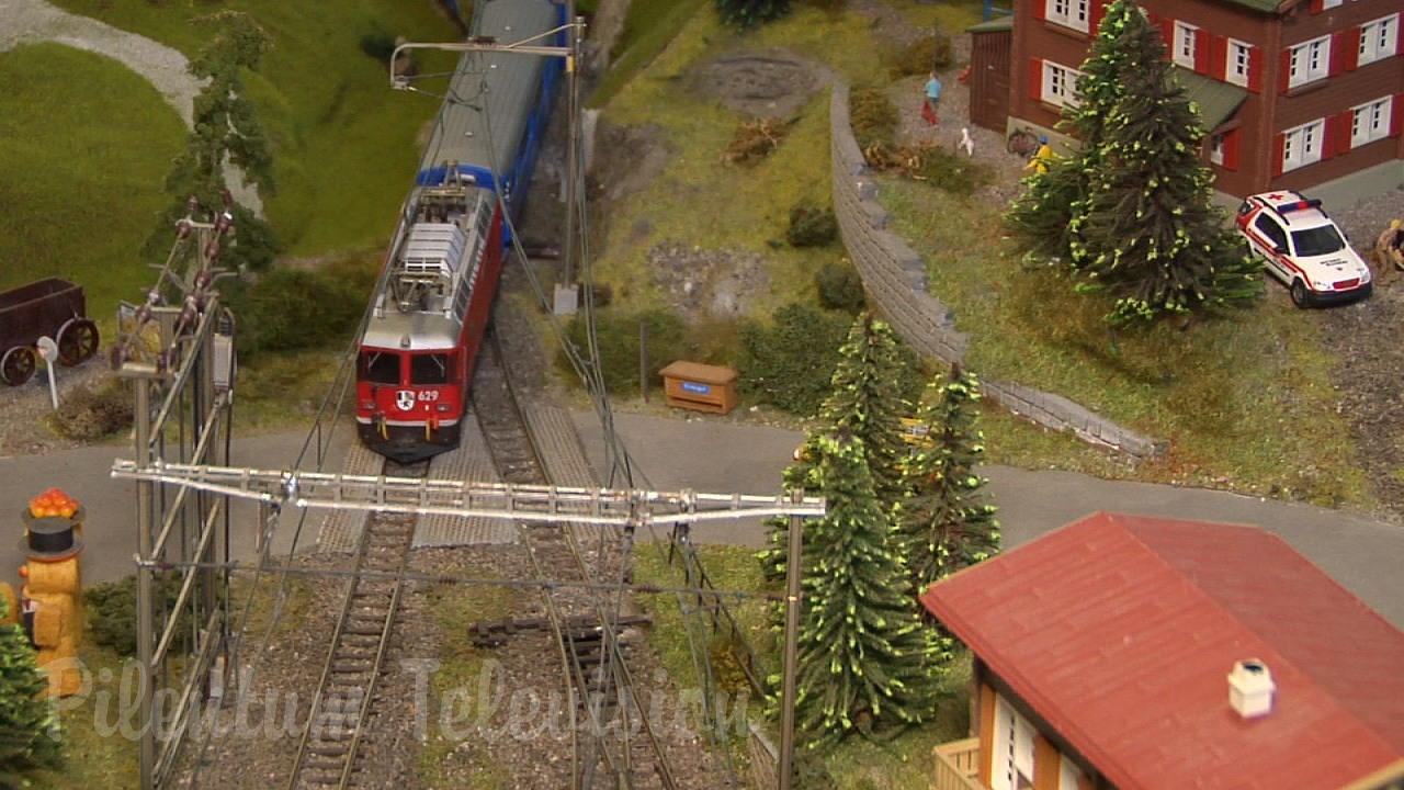 Superb Model Railway Layout of Switzerland: Model Trains of the famous Glacier Express