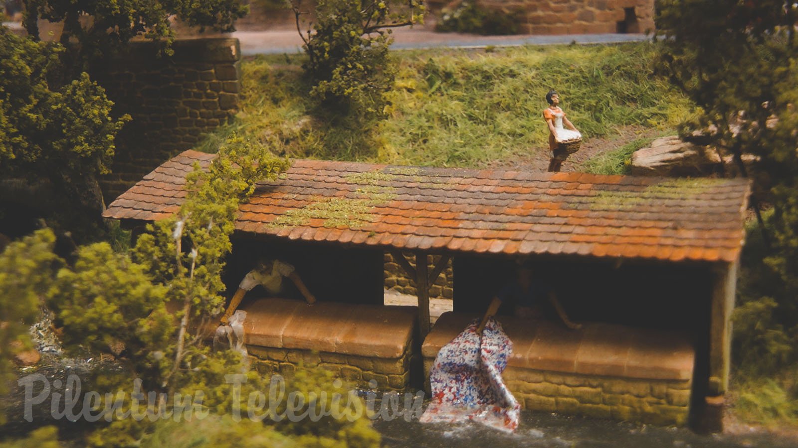 One of the most beautiful model train dioramas from Alsace with steam trains and uniquely constructed houses