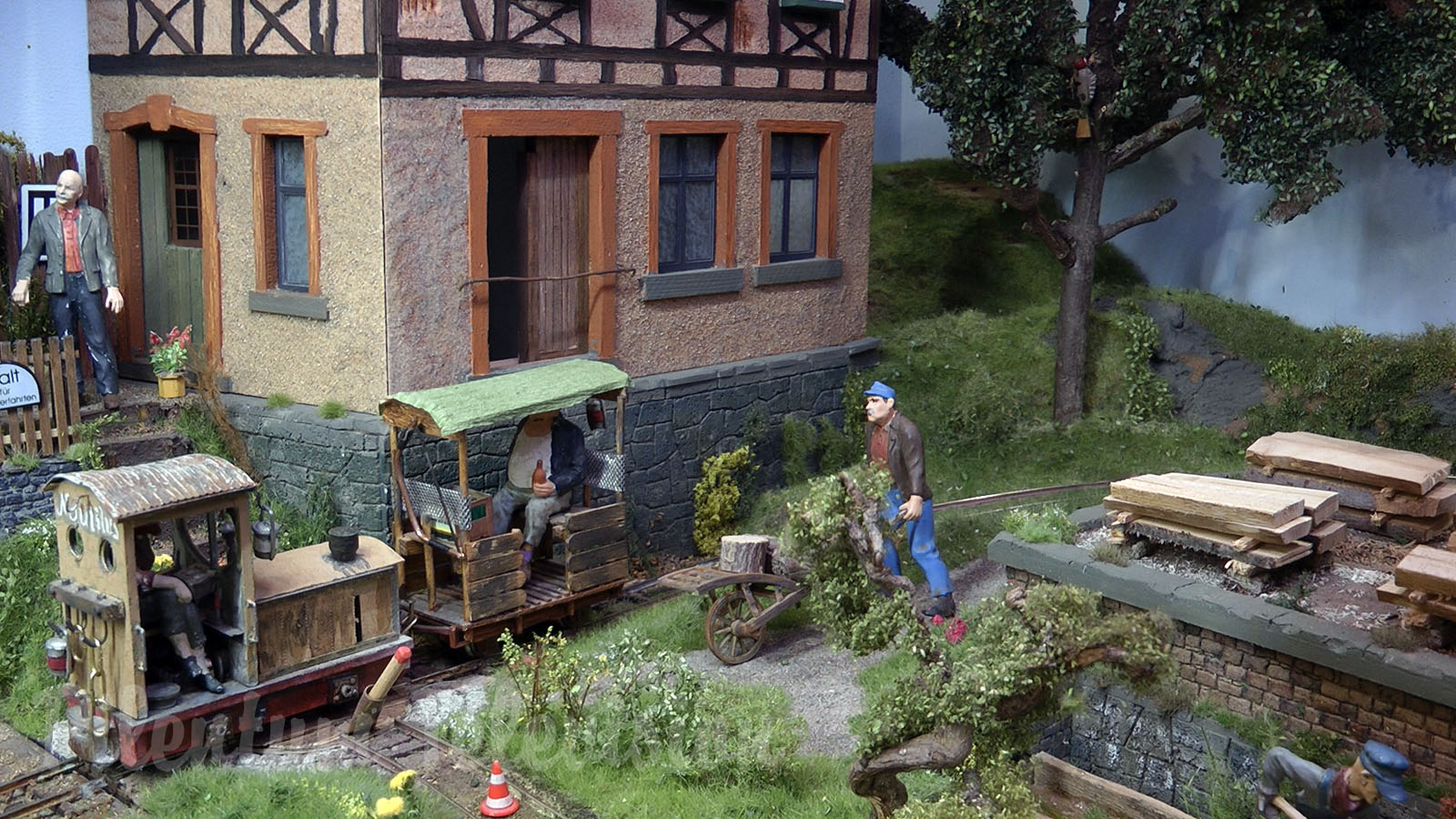 Very nice Gn15 model train layout of field railways - 1/35 diorama of trench railways